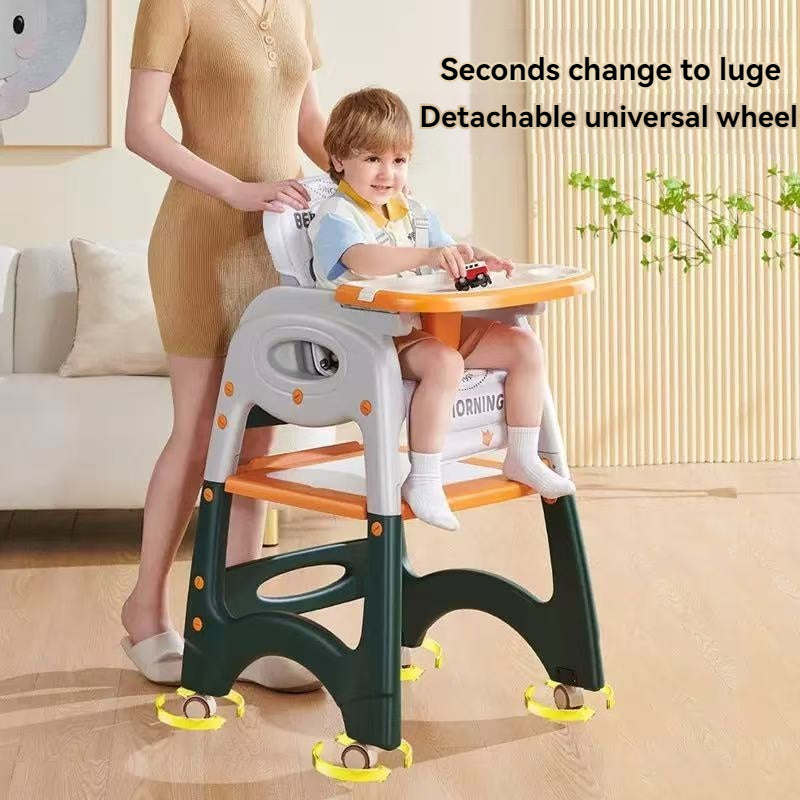 Multi-Functional Convertible Baby High Chair, Anti-Fall & Safe Toddler