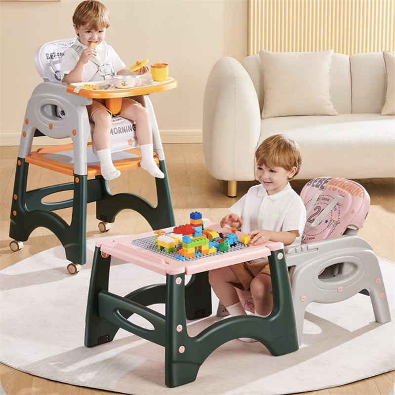 Multi-Functional Convertible Baby High Chair, Anti-Fall & Safe Toddler