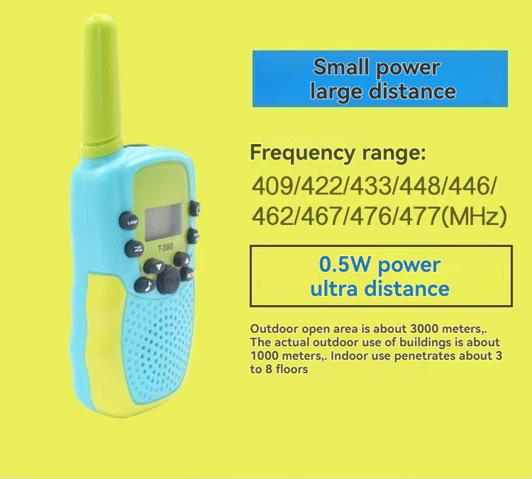 Kids Walkie Talkies 2 Pack - 3KM Long Range Mini Wireless Two-Way Radi