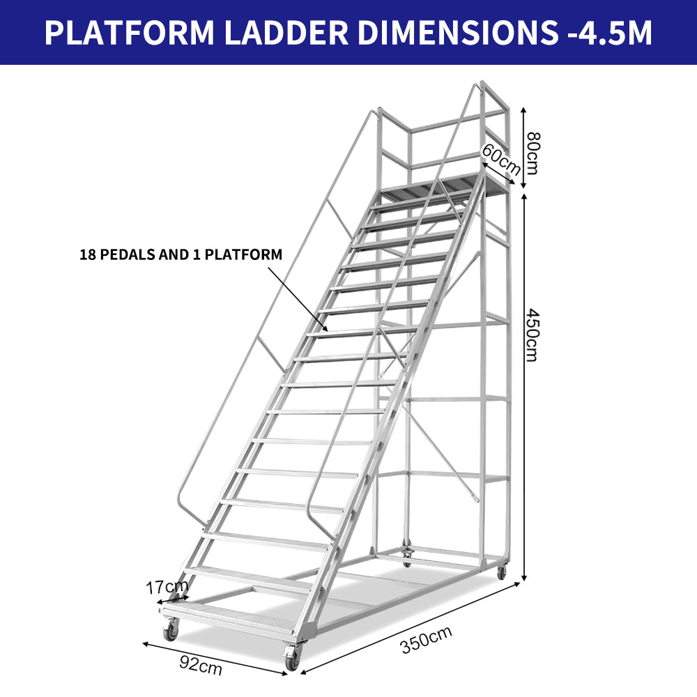 Portable Platform Ladder 3m,3.5m,4m,4.5m