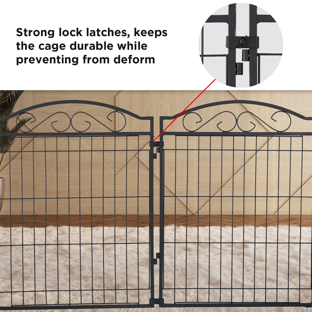 8 Panels Dog Playpen Kennel Cage Fence Indoor Outdoor Dog Exercise Pen