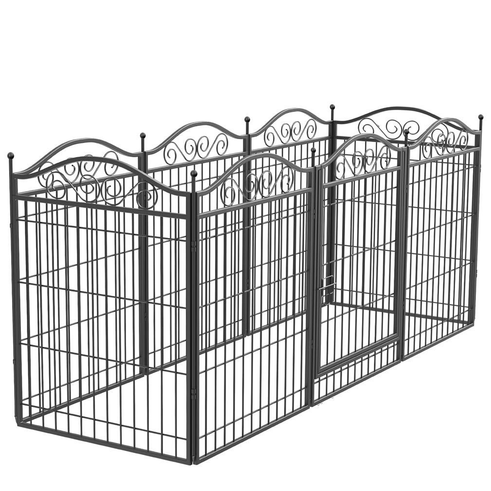 8 Panels Dog Playpen Kennel Cage Fence Indoor Outdoor Dog Exercise Pen