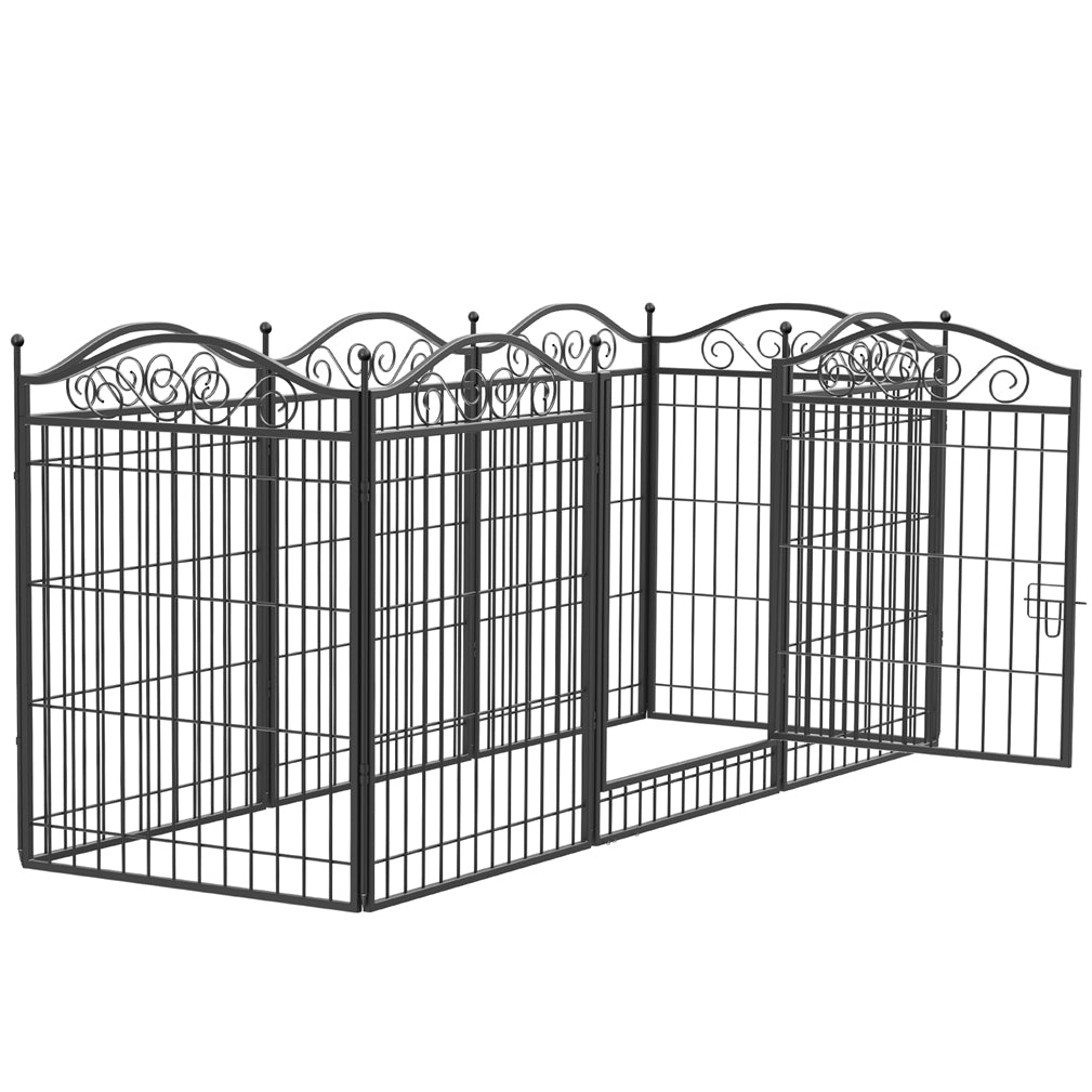 8 Panels Dog Playpen Kennel Cage Fence Indoor Outdoor Dog Exercise Pen
