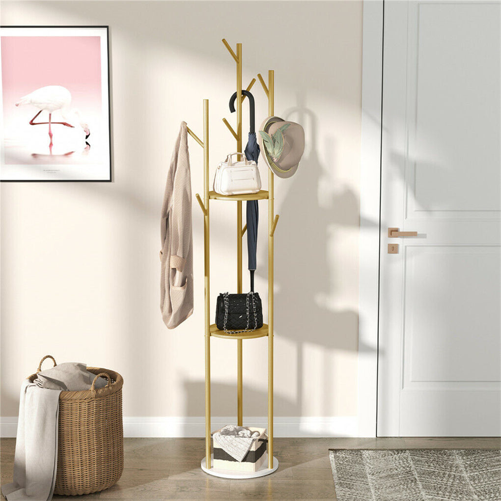 Heavy duty marble coat rack stand tall clothes rail hanger