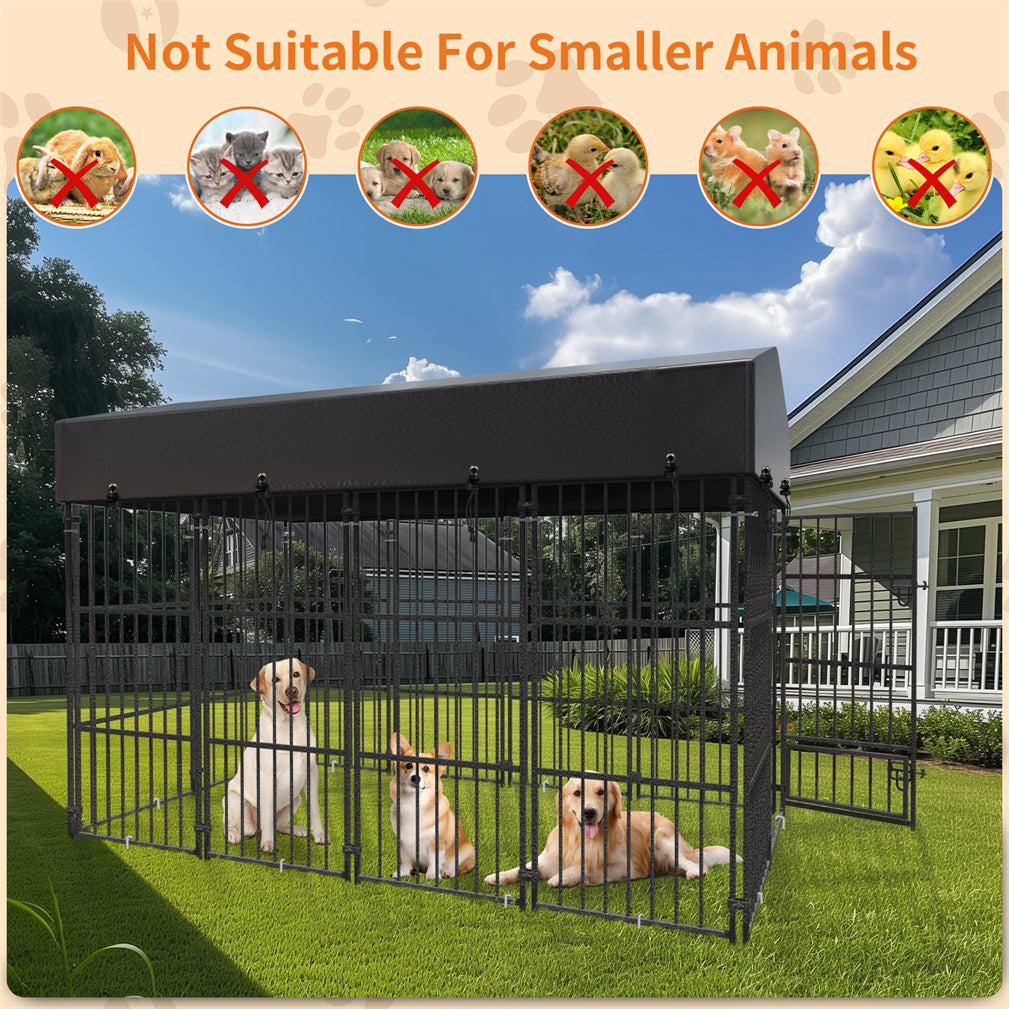 249x120x165cm Thicker Metal Outdoor Dog Kennel Pet Cage Crate Pens