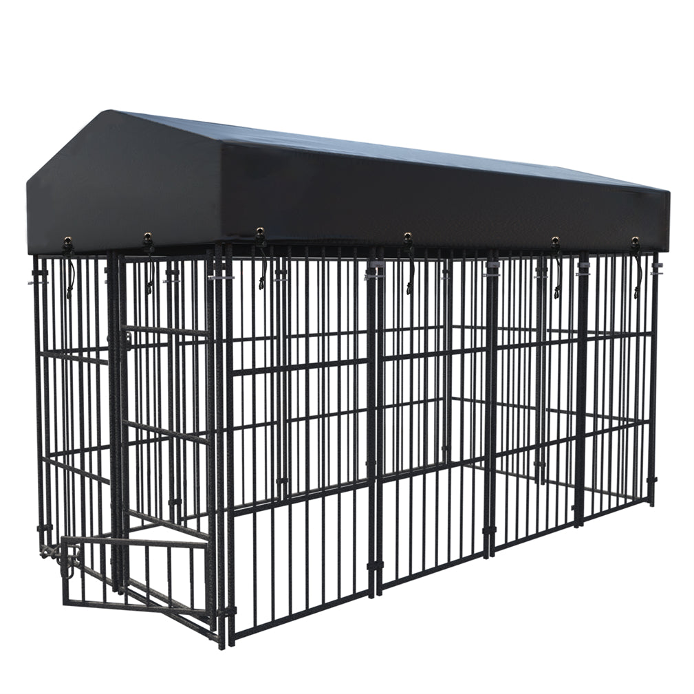 249x120x165cm Thicker Metal Outdoor Dog Kennel Pet Cage Crate Pens