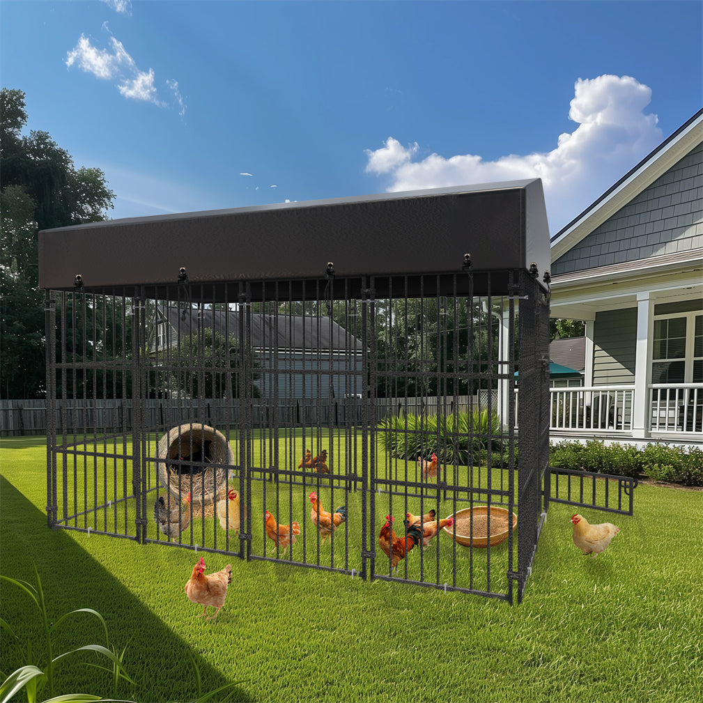 249x120x165cm Thicker Metal Outdoor Dog Kennel Pet Cage Crate Pens