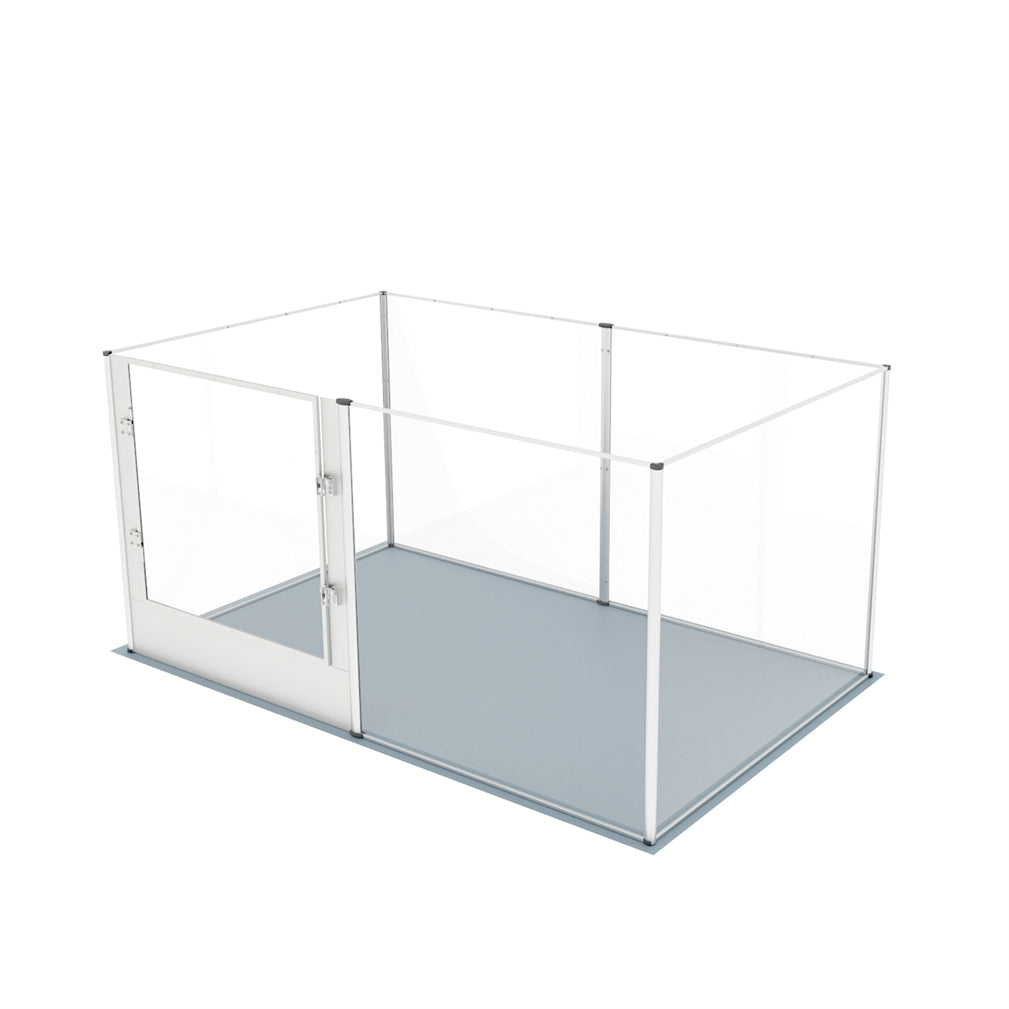 Large Tall Acrylic Pet Playpen Dog Whelping Box Fence w/ Door