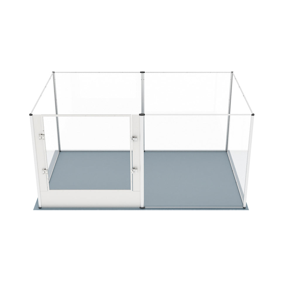Large Tall Acrylic Pet Playpen Dog Whelping Box Fence w/ Door