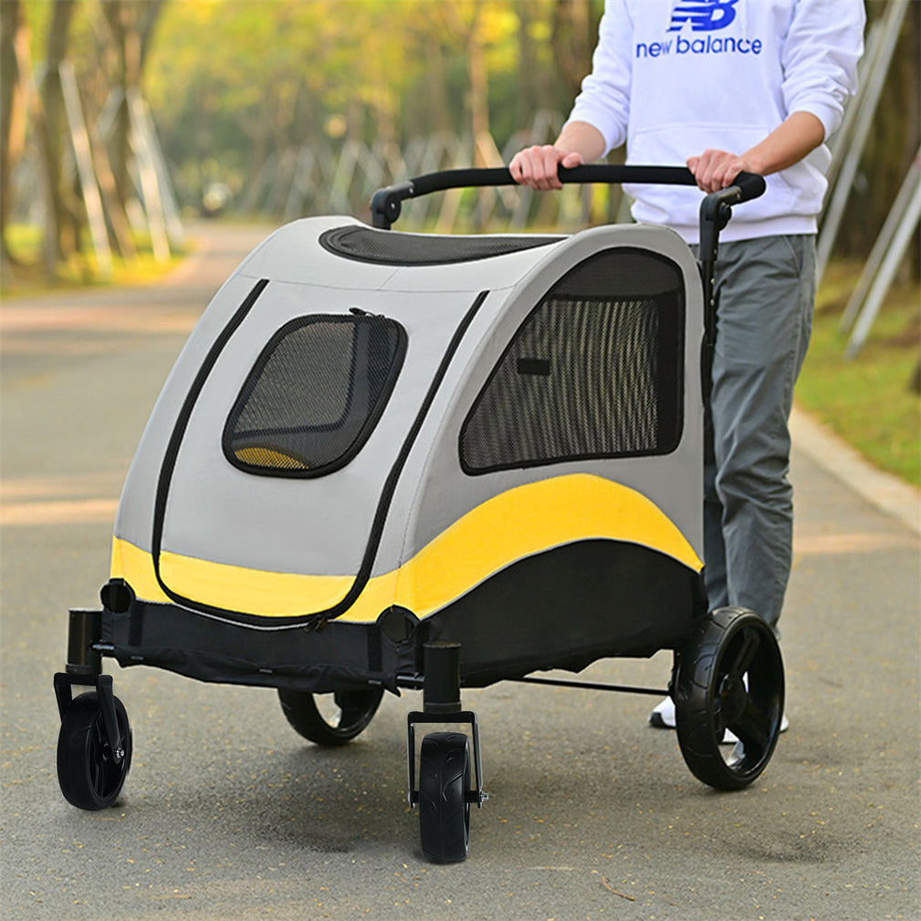 Foldable Dog Stroller Pet Cart Jogger Wagon Pet Travel Carrier