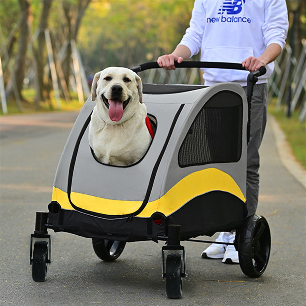 Foldable Dog Stroller Pet Cart Jogger Wagon Pet Travel Carrier