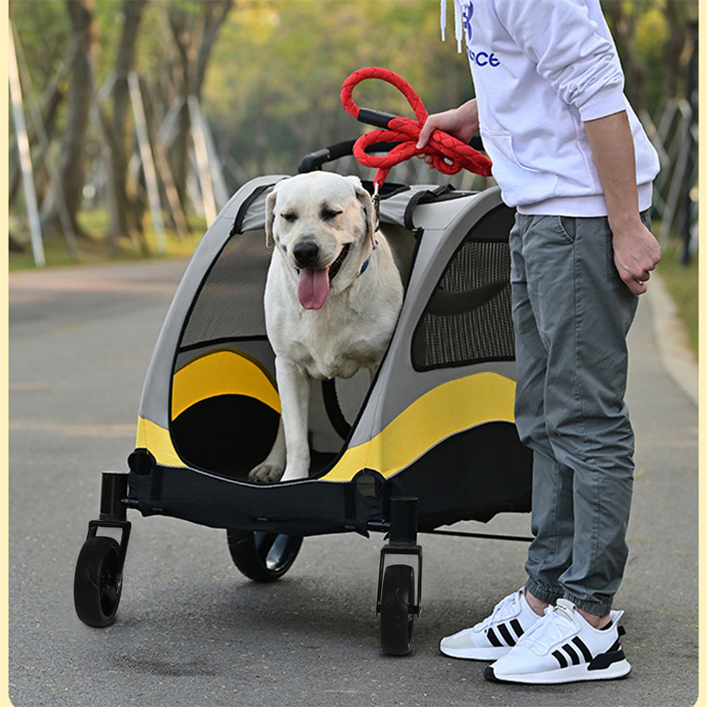 Foldable Dog Stroller Pet Cart Jogger Wagon Pet Travel Carrier