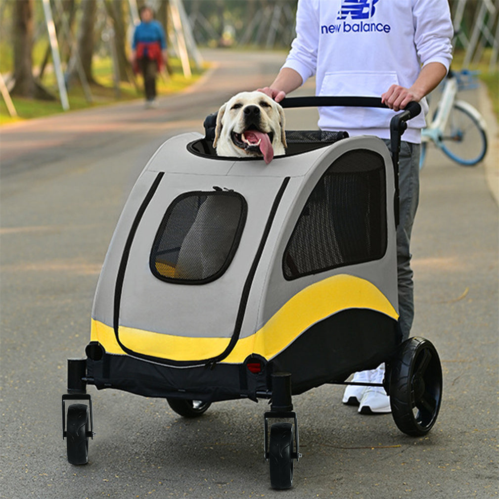 Foldable Dog Stroller Pet Cart Jogger Wagon Pet Travel Carrier