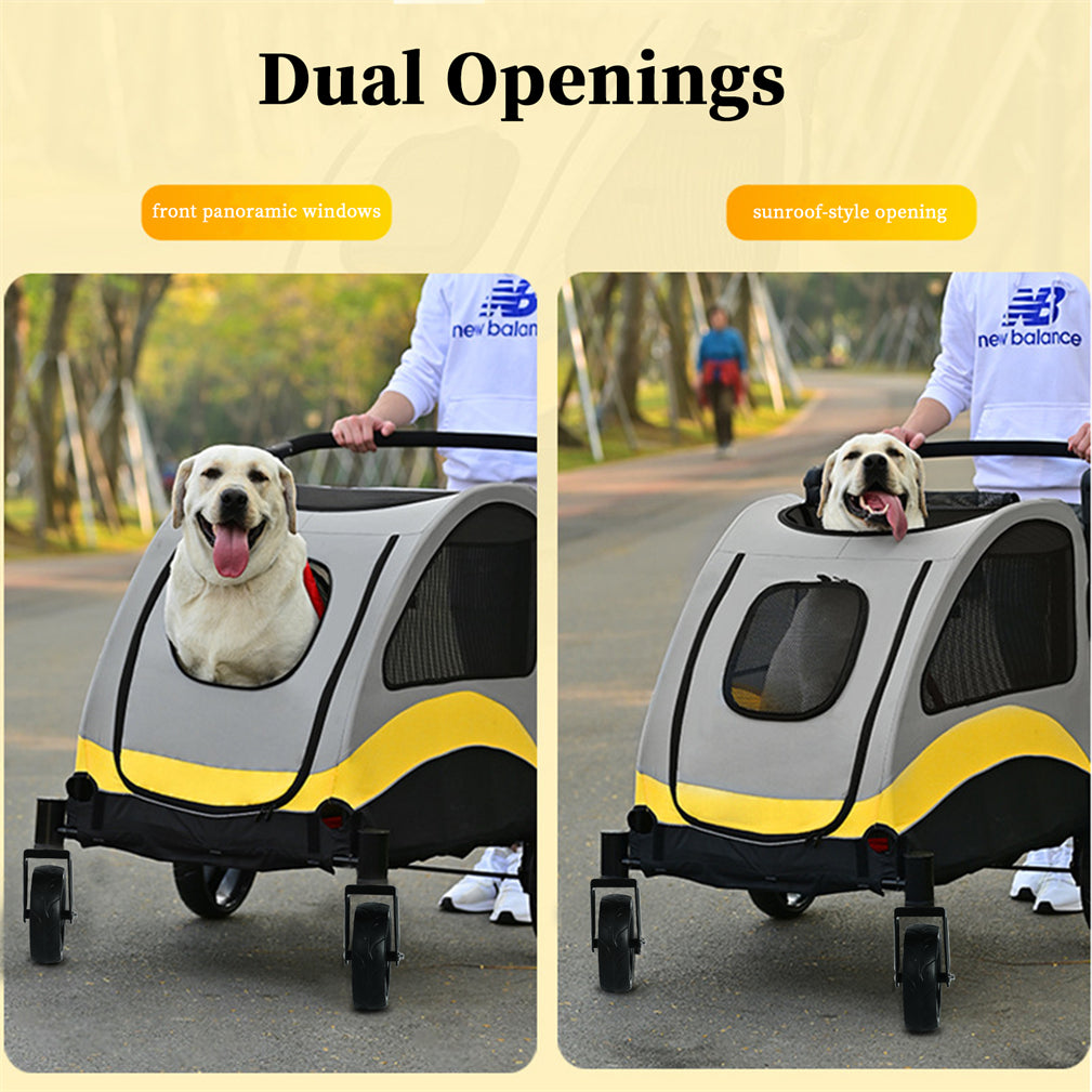 Foldable Dog Stroller Pet Cart Jogger Wagon Pet Travel Carrier