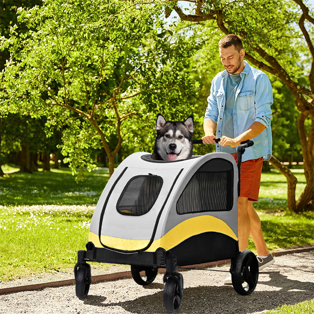 XL Foladble Dog Pet Stroller Stable Jogger Carrier Holds up to 65KG – Eeeza  Home AU