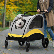 XL Foladble Dog Pet Stroller Stable Jogger Carrier Holds up to 65KG