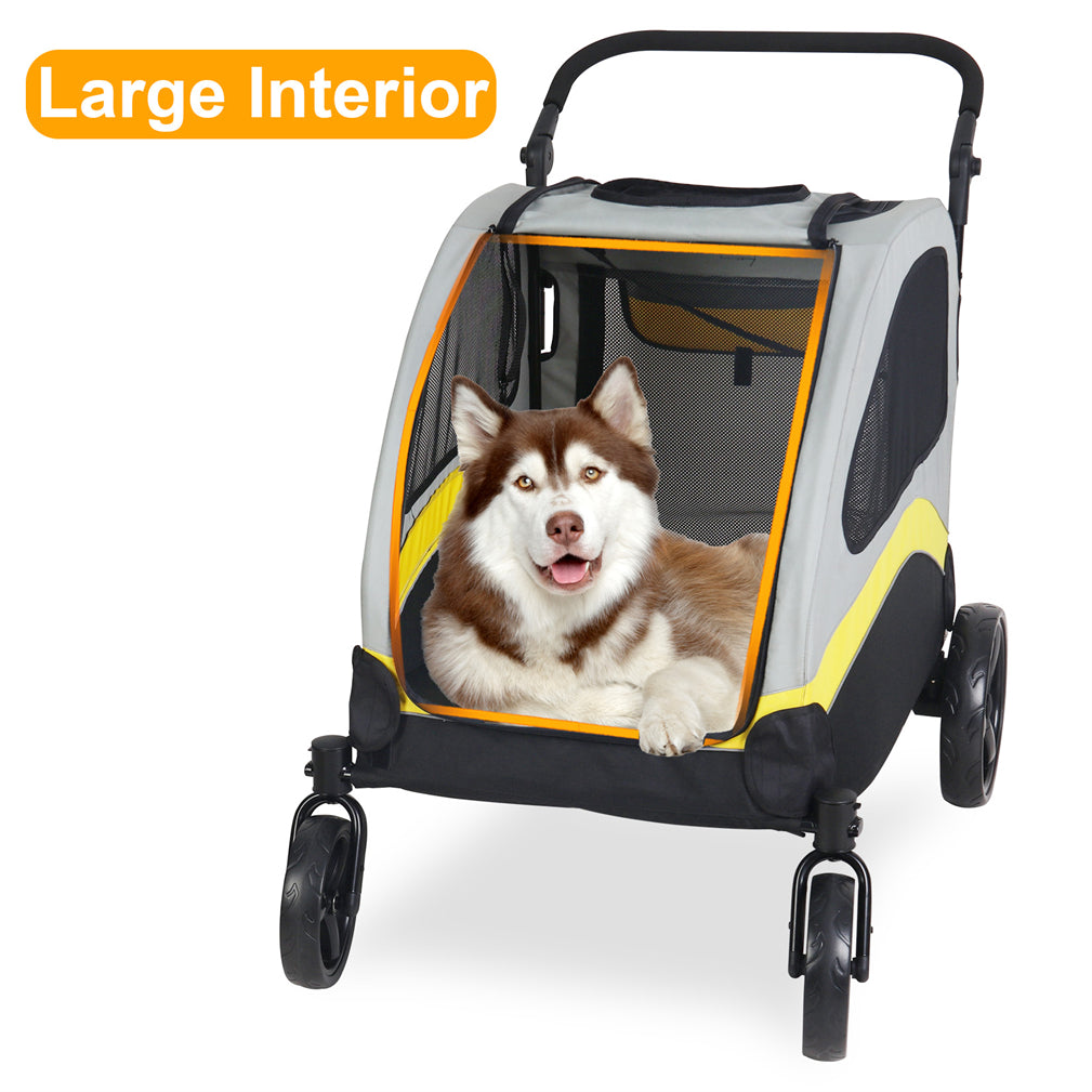 XL Foladble Dog Pet Stroller Stable Jogger Carrier Holds up to 65KG