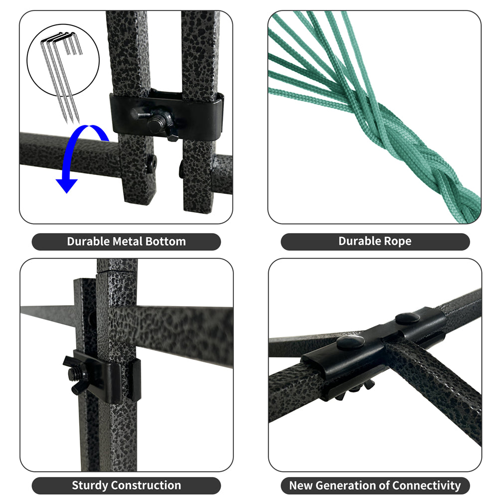 Large Iron Walk-in Chicken Run Coop Poultry Rabbit Kennel Hutch Pens