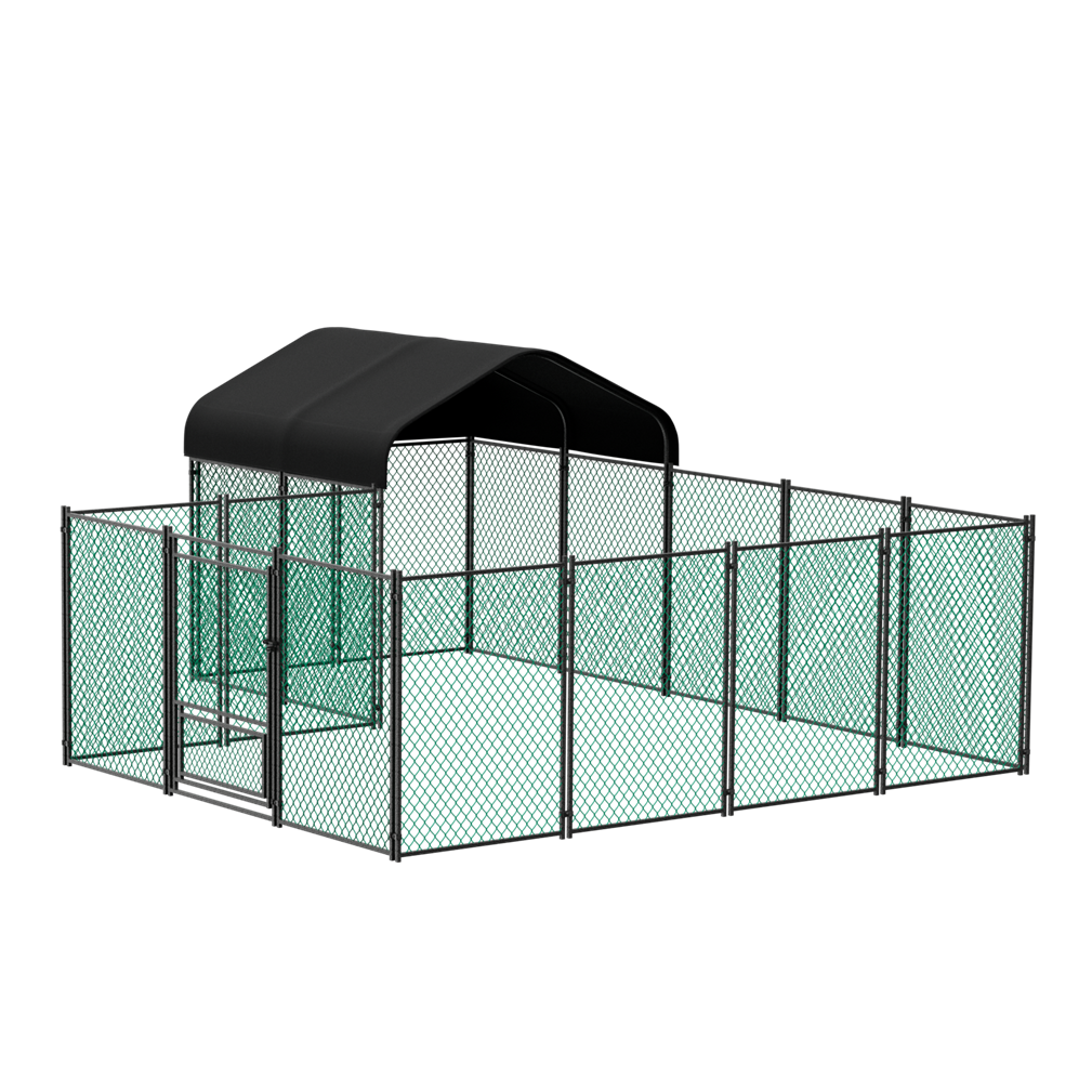 Large Iron Walk-in Chicken Run Coop Poultry Rabbit Kennel Hutch Pens