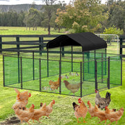 Large Iron Walk-in Chicken Run Coop Poultry Rabbit Kennel Hutch Pens