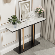 Texture marble console table narrow long sofa table hall display stand