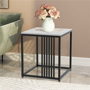 Luxury Small Coffee Table White Marble Sofa Side Table Nightstand