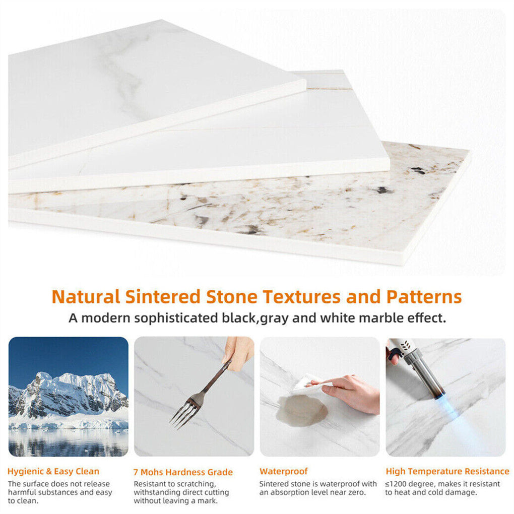 Luxury Small Coffee Table White Marble Sofa Side Table Nightstand