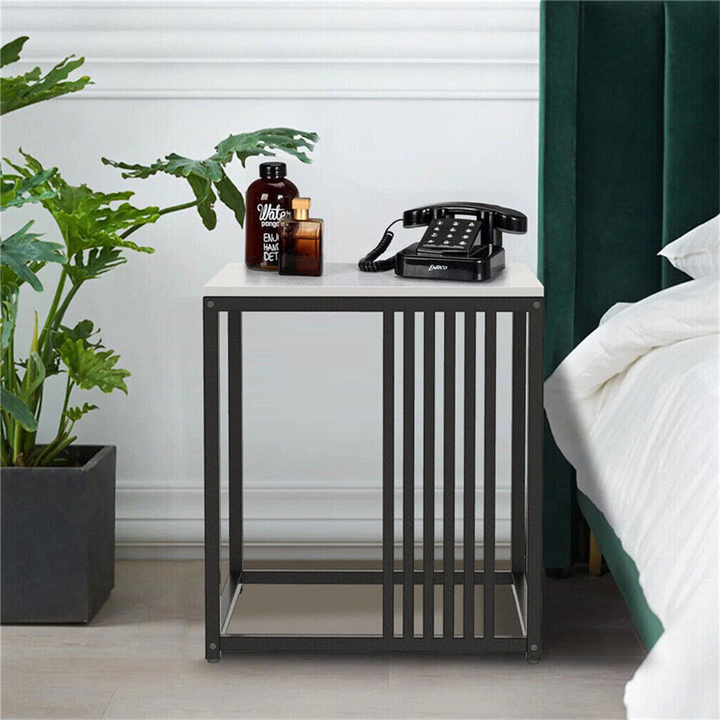 Luxury Small Coffee Table White Marble Sofa Side Table Nightstand