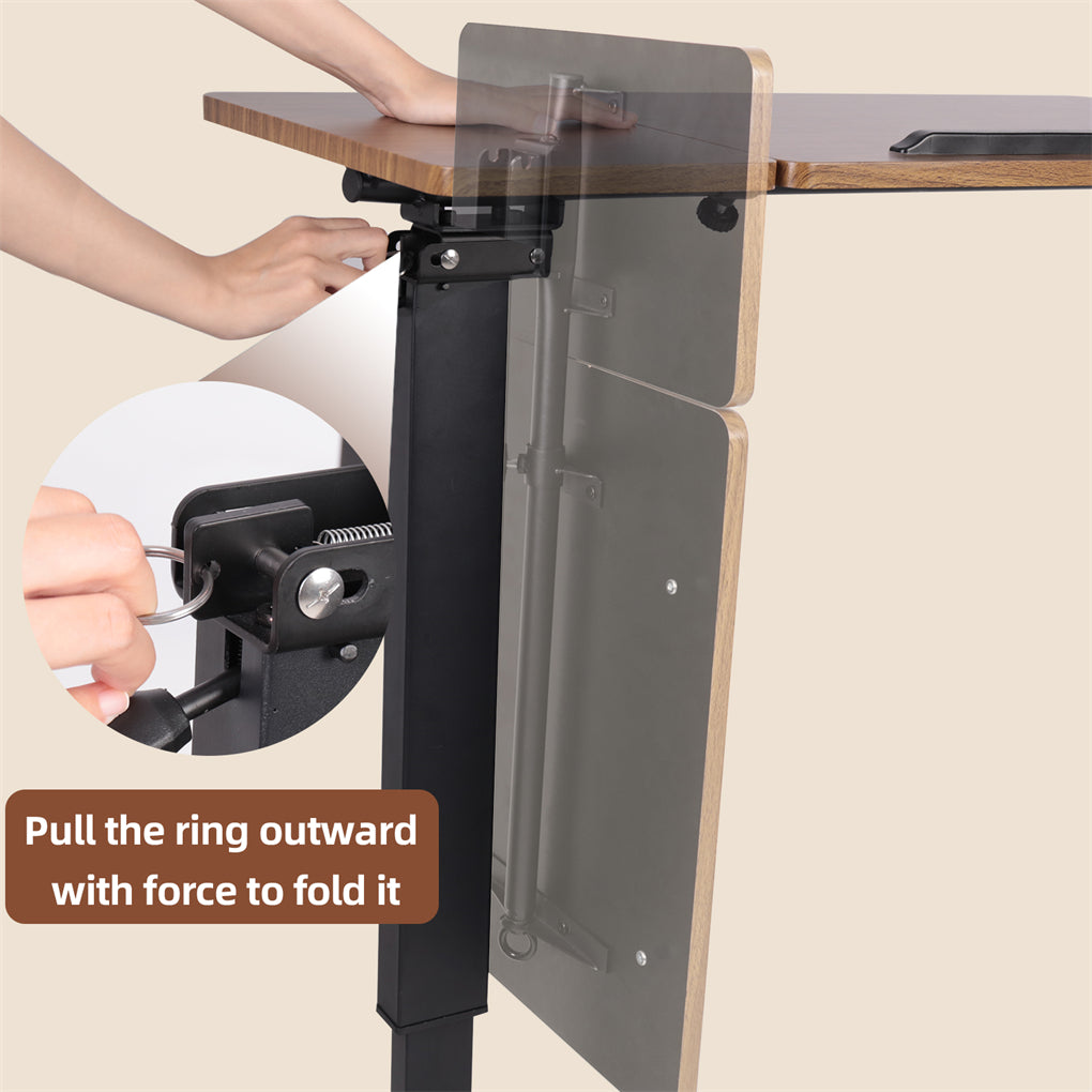 C-Shaped overbed table adjustable sofa side laptop desk hidden wheels