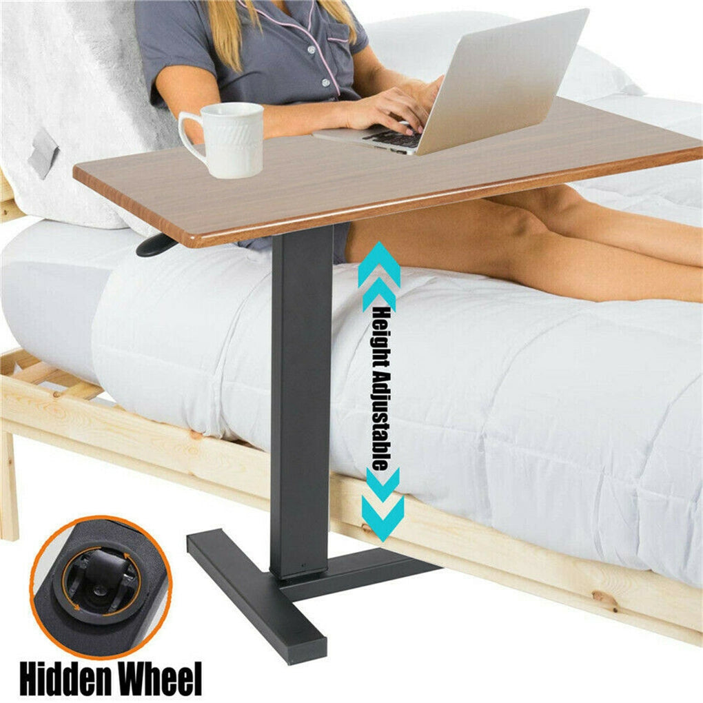 Overbed bedside table with mute wheels C-Shaped mobile sofa side table
