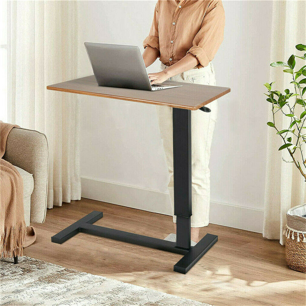 Overbed bedside table with mute wheels C-Shaped mobile sofa side table