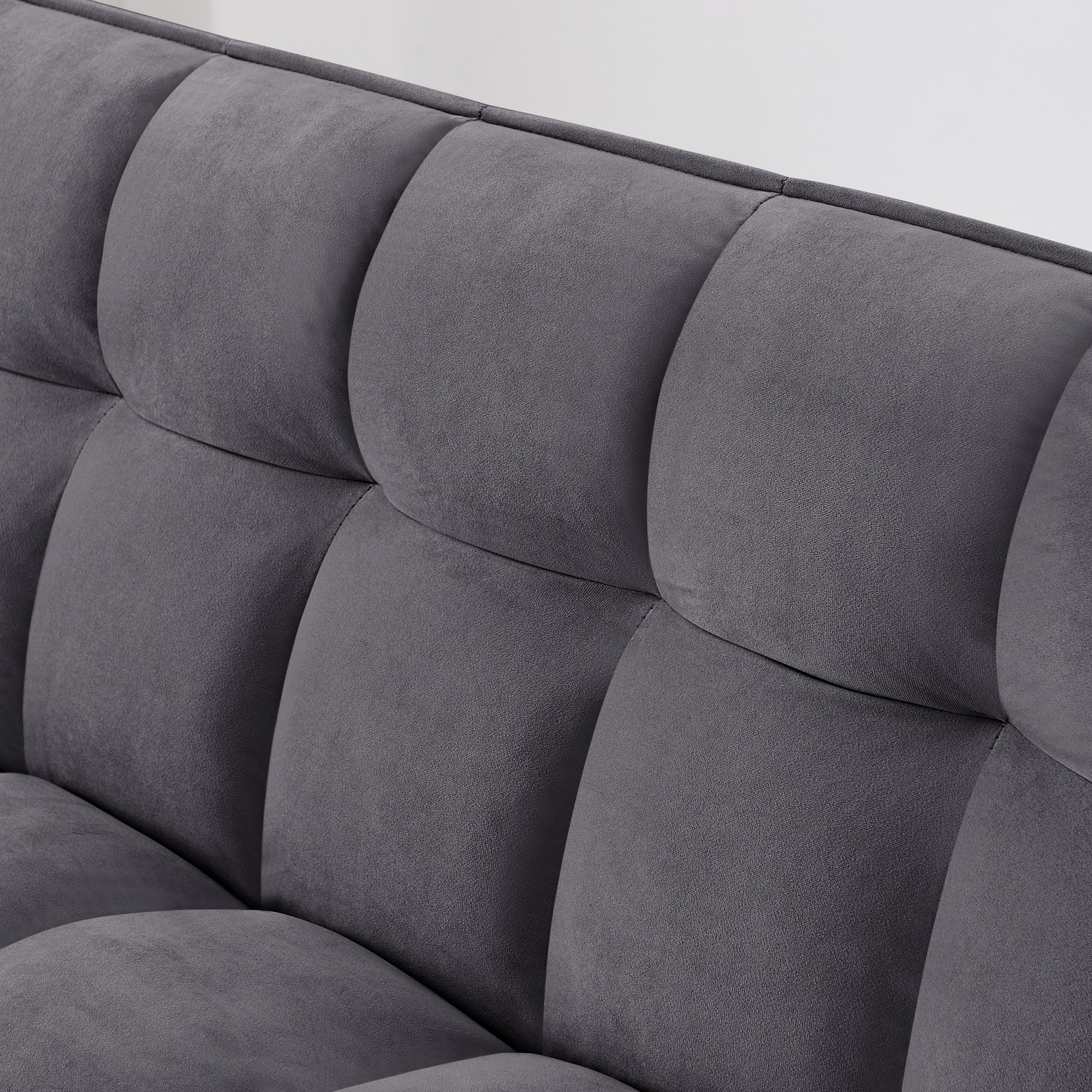 Fashionable modern and multi-functional foldable velvet sofa bed