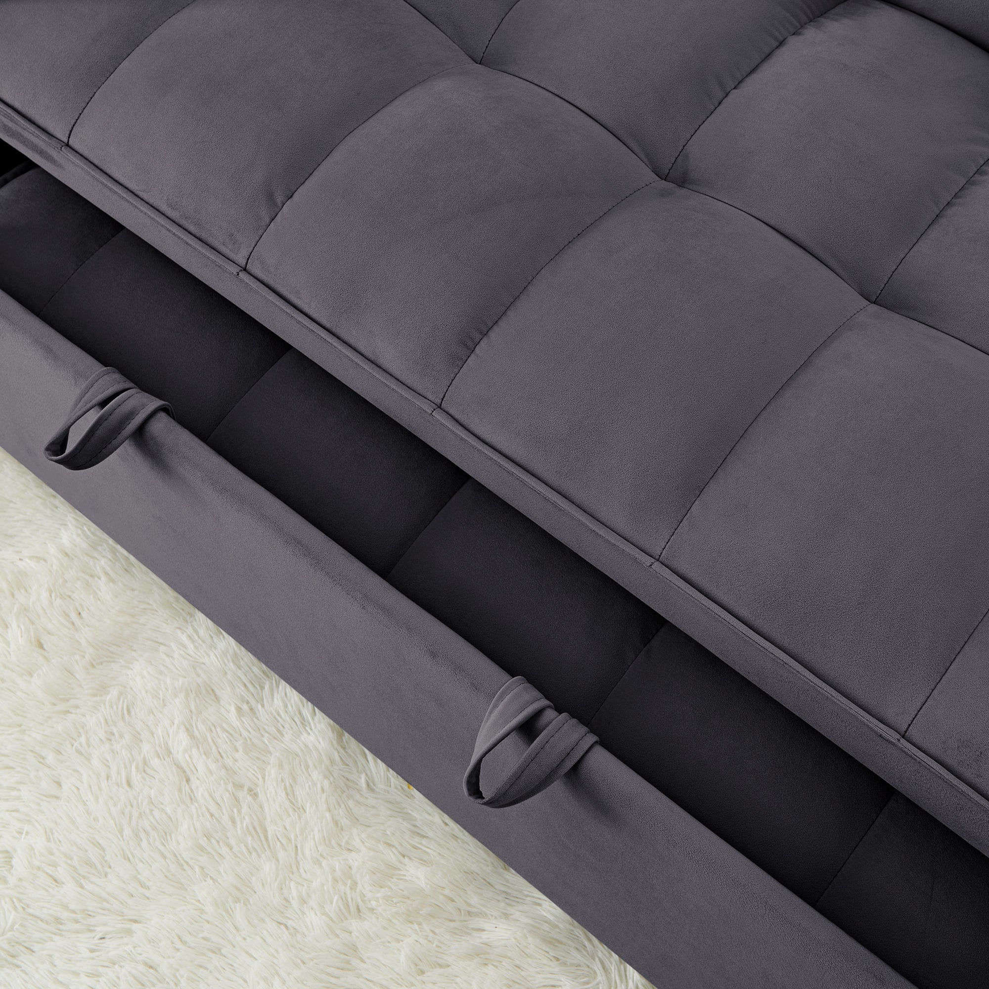 Fashionable Modern and Multi-functional Foldable Velvet Sofa Bed