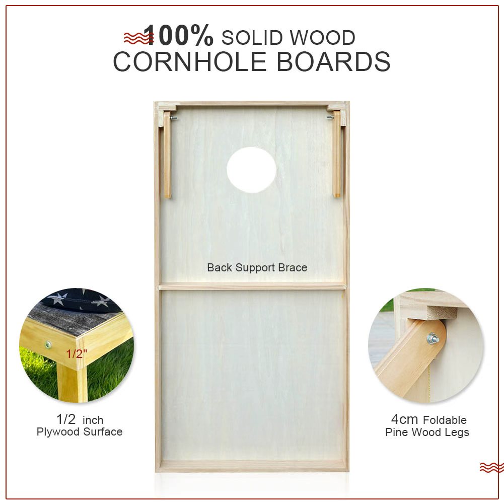 Outdoor cornhole boards，including: 2 sandbag boards, 8 bean bags