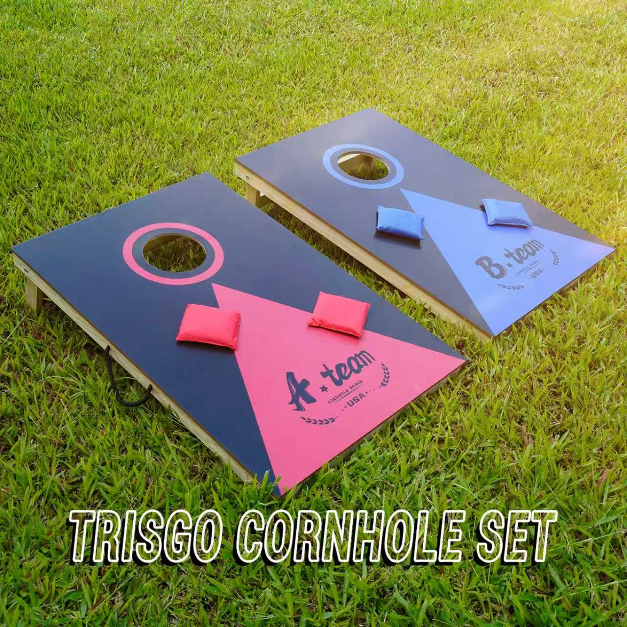 Outdoor fun cornhole boards，including: 2 sandbag boards, 8 bean bags