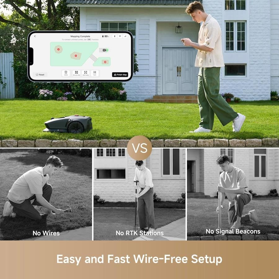 MOVA Robot Lawn Mower UltraView 3D LiDAR sensors