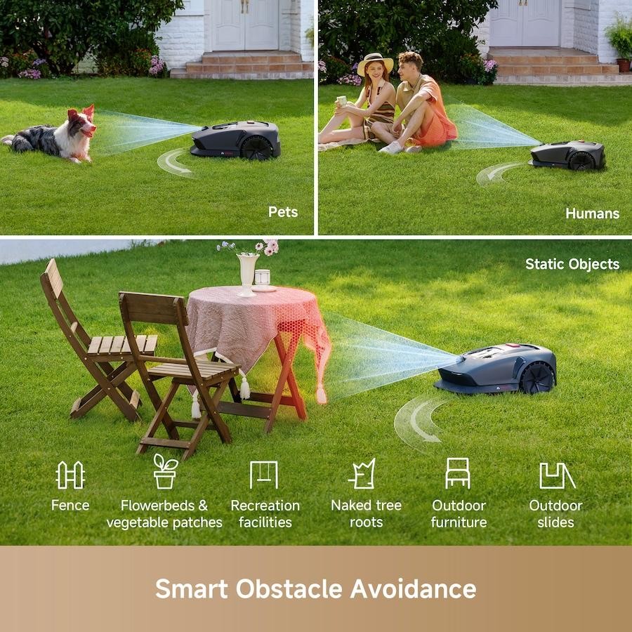 MOVA Robot Lawn Mower UltraView 3D LiDAR sensors