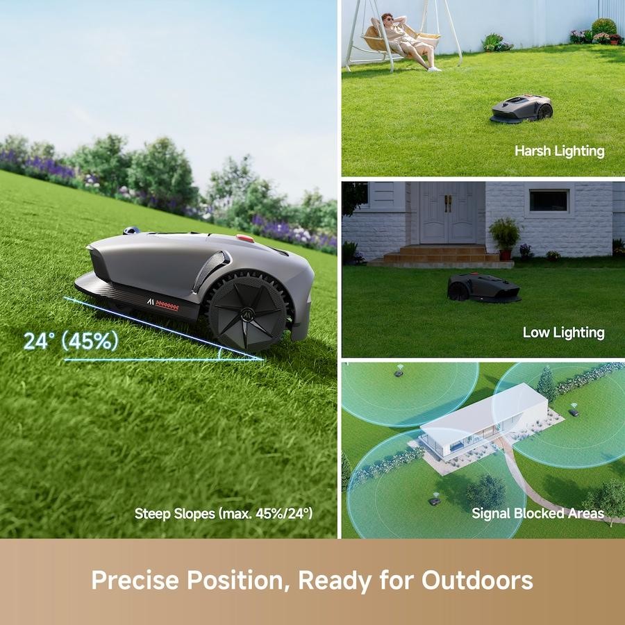 MOVA Robot Lawn Mower UltraView 3D LiDAR sensors