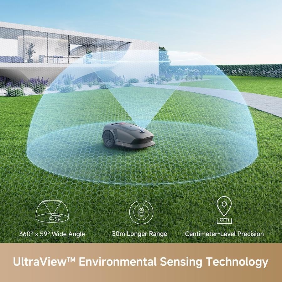 MOVA Robot Lawn Mower UltraView 3D LiDAR sensors