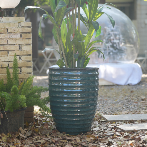 Handmade Deep Green Ceramic Planter