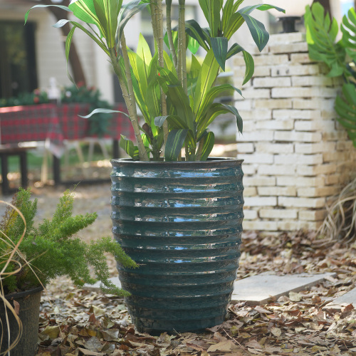 Handmade Deep Green Ceramic Planter