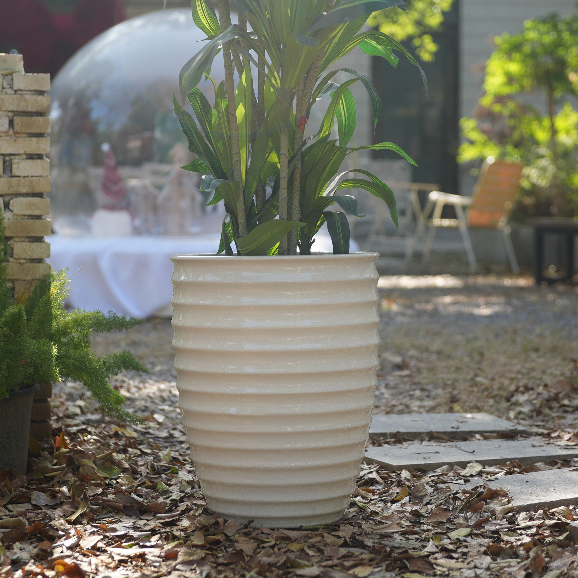 Handmade White Ceramic Planter