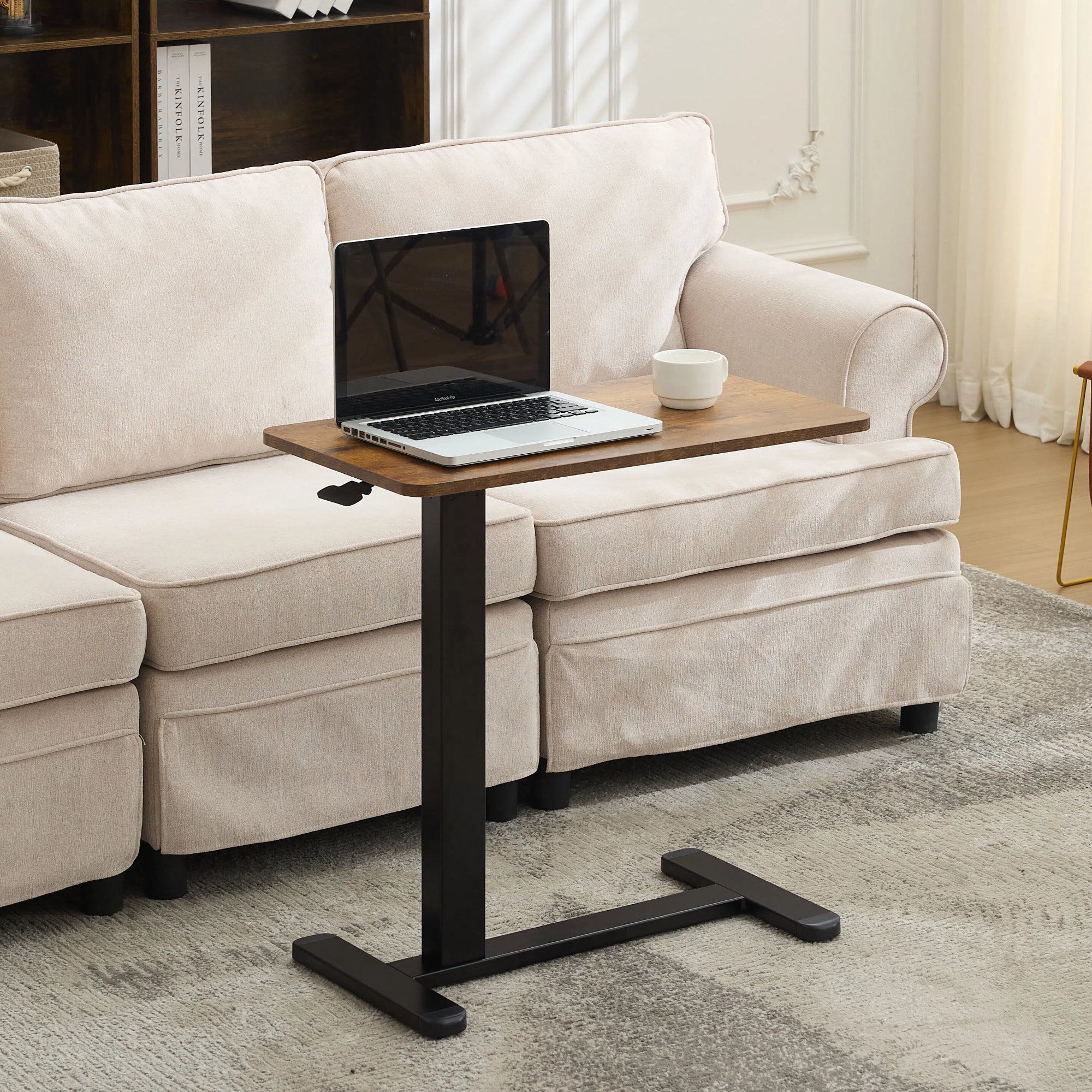 Mobile Standing Desk with Hidden Wheels