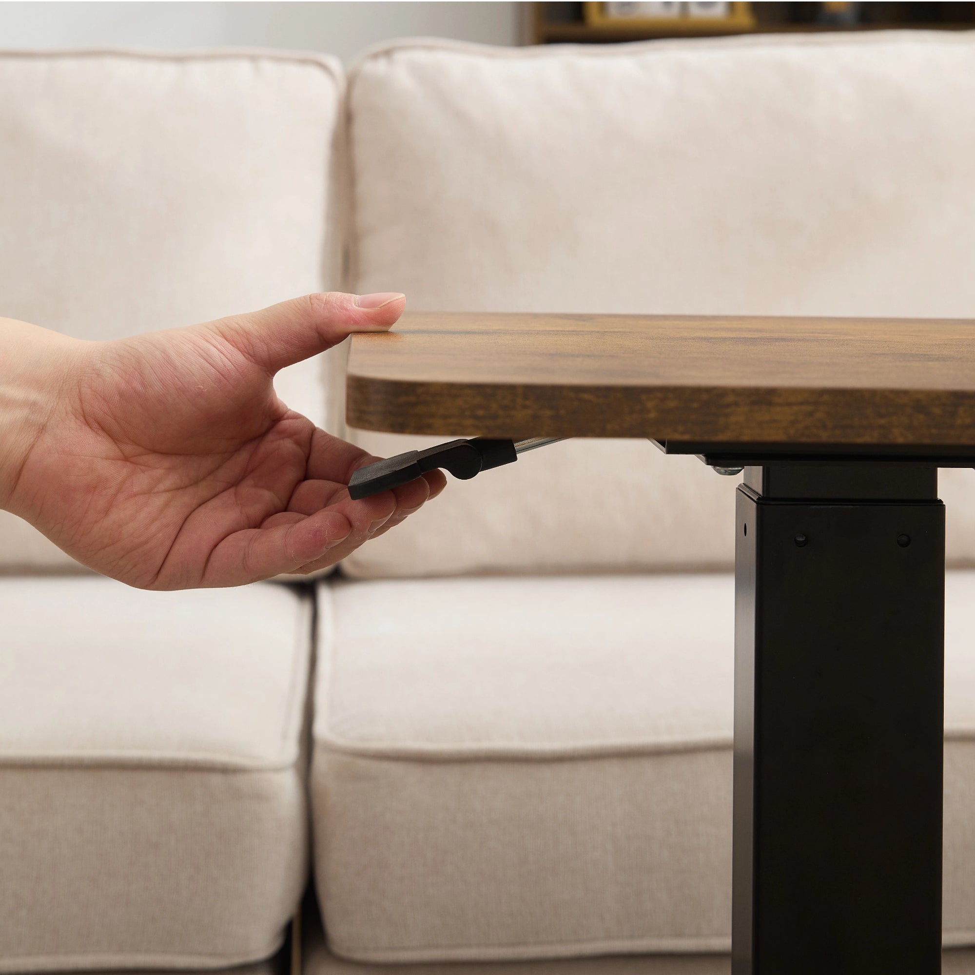 Mobile Standing Desk with Hidden Wheels