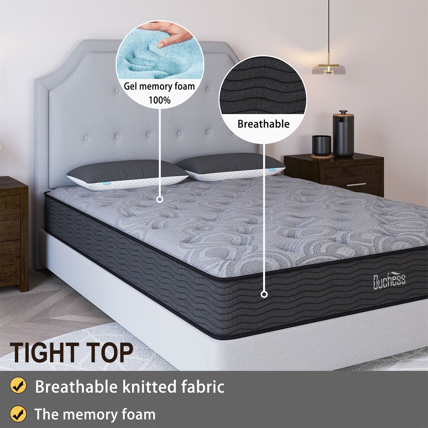 Duchess Queen Double King Single Pocket Spring Mattress Bed TightTop