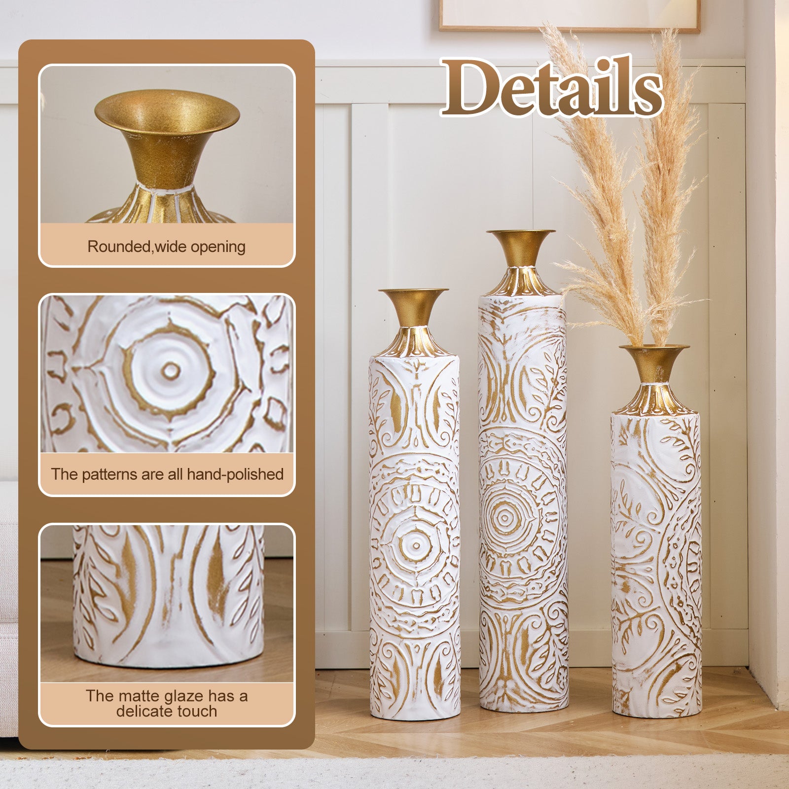 3-Piece Decorative Vase Set