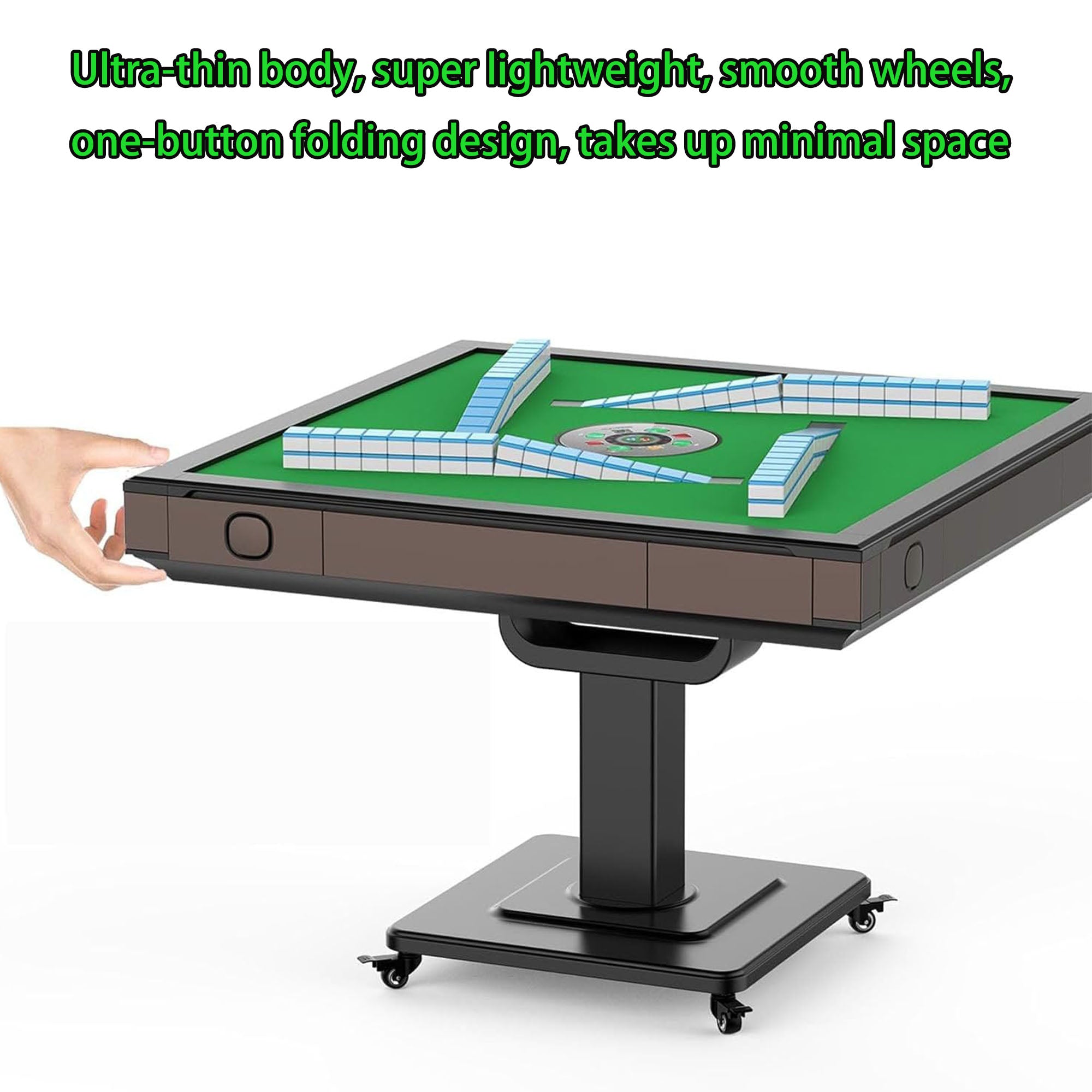 Automatic Mahjong Table 42mm 144 Mahjong Tiles {Green Blue}