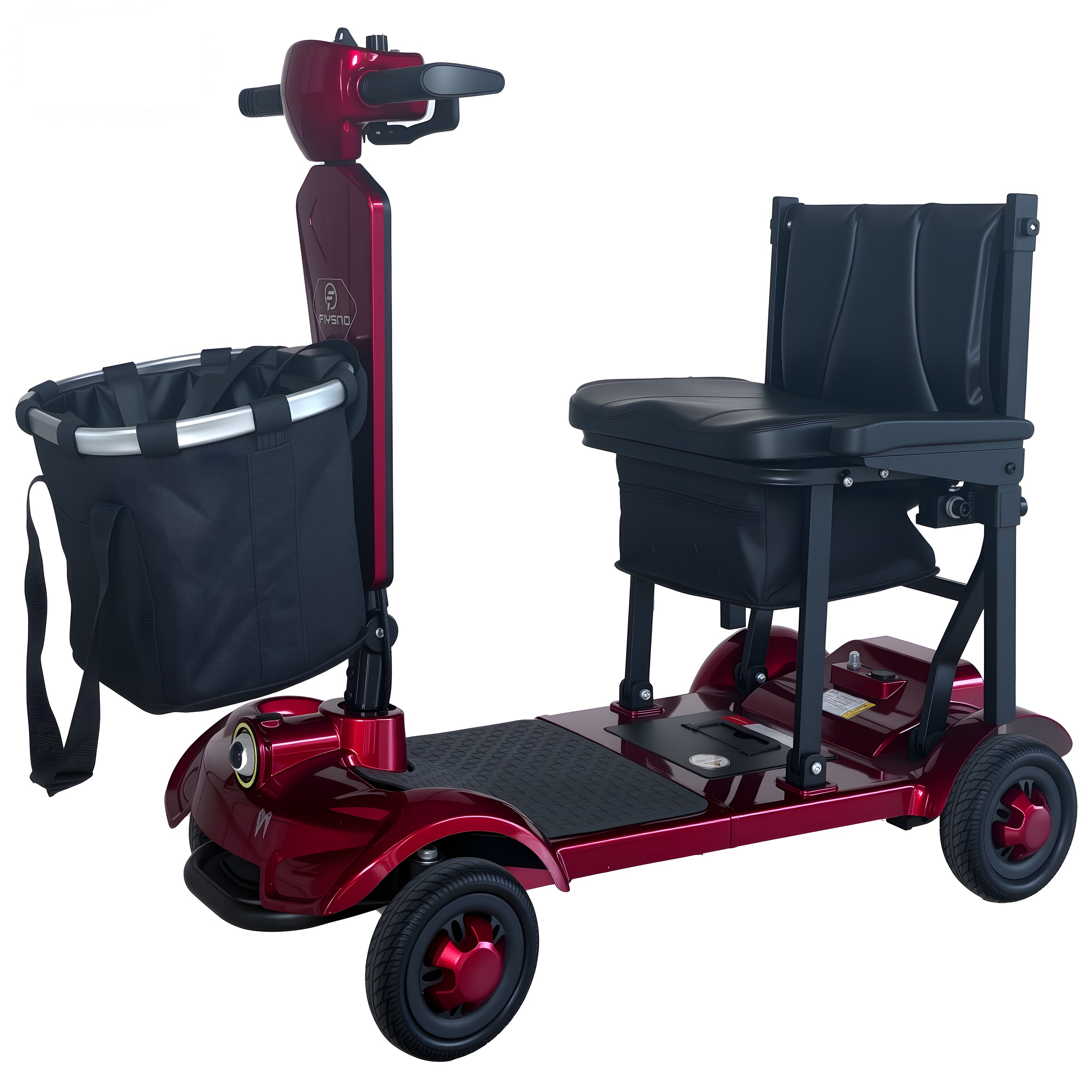 Adults Electric Scooter, Foldable Mobility Scooter with Single/Dual 24V 15.6Ah Lithium Battery