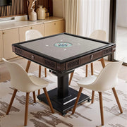 Automatic mahjong table, drum-type silent shuffling mechanism
