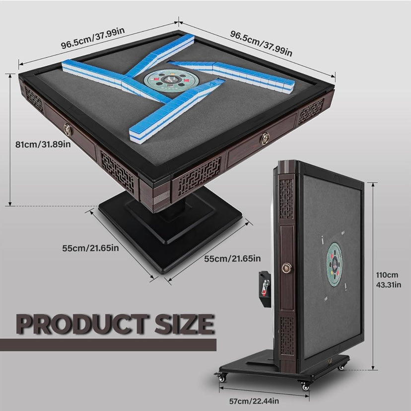 Automatic mahjong table, drum-type silent shuffling mechanism